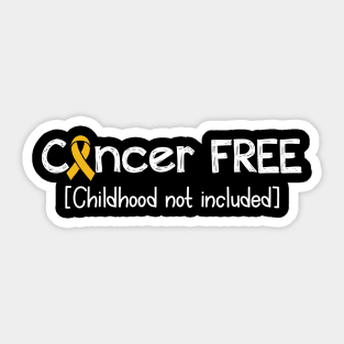 Cancer FREE- Childhood Cancer Gifts Childhood Cancer Awareness Sticker